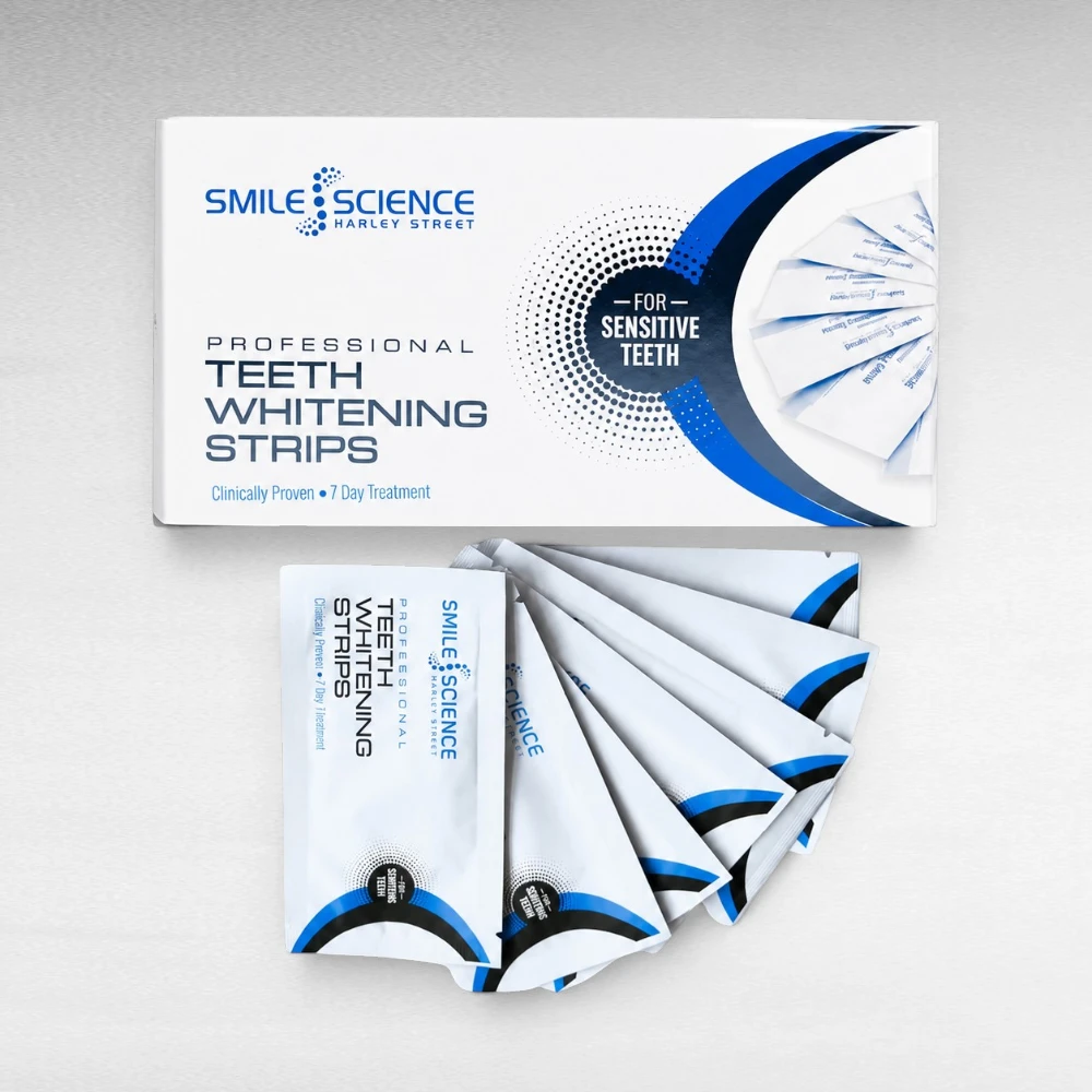 Smile Science Harley Street 7-day teeth whitening strips for a quick whitening boost