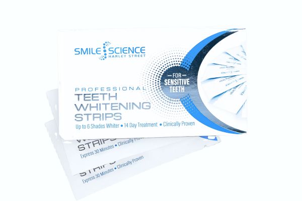 Smile Science Harley Street teeth whitening strips for gradual daily whitening